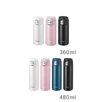 【中港虎牌】(夢重力)彈蓋型保溫杯-360mL+480mL *2支組合-(珠光白-360mL)+(珠光藍-480mL)