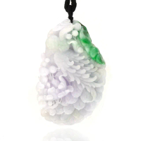 【喜緣玉品】618限定★天然翡翠帝王紫羅蘭春彩孔雀玉珮(開屏迎財2)