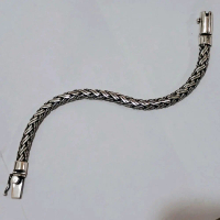 Gelang Rantai Rajut Antik Perak Silver 925