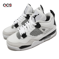 Nike Air Jordan 4 Retro 男鞋 喬丹 AJ4 Military Black 白 灰 DH6927-111