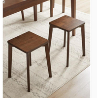 凳子家用實木方凳板凳圓凳木凳椅子可疊放木頭簡約高凳中式餐桌凳