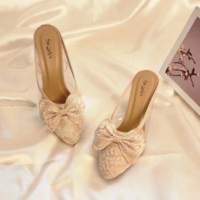 ￼Arlaine- Imelda High Heels Wanita / Sepatu Heels Wanita / Heels Brukat Kaca / Heels 7cm / Heels Pes