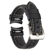 For Samsung Galaxy Watch 4/5/6/pro/classic 45mm 44mm 40mm 43mm 47mm band No Gaps Quick Fit leather strap Galaxy watch 6 strap