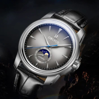 OBLVLO Extraordinary Master Automatic Mechanical Watch Seiko Movement Men Moon Phase Watches Sapphire Glass Waterproof Watches