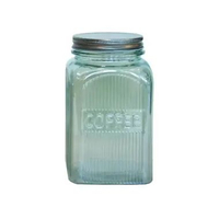 Atria toples kaca Hunts coffe glass canister green