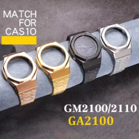 Solid Steel Watch Case Strap Set FOR GA2100 GM2100 Wristwatch Accessory Metal Shell Band Assemble Replacement