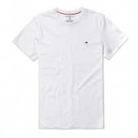 TOMMY 年度爆款經典圓領Logo素面短袖T恤-白色