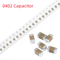 B 100pcs 0402 SMD Chip Multilayer Ceramic Capacitor 0.5pF - 10uF 10pF 100pF 1nF 10nF 15nF 100nF 0.1uF 1uF 2.2uF 4.7uF