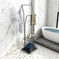 浴缸置物架 創意多功能衛生間衣服置物架浴室浴缸邊毛巾架洗澡間落地收納架子