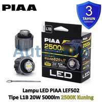 PIAA LEF502 LED L1B Kuning Pekat 2500K 5000 lm lumen Tembus Hujan Tahan Debu Air Original Garansi La