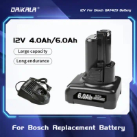 Daikala 12V 6000mAh Battery for Bosch BAT412A BAT414 BAT411 BAT412 3000mAh 18650 Li-ion Tool Batteries Rechargeable 12v Battery