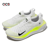 Nike 慢跑鞋 ReactX Infinity Run 4 白 螢光黃 男鞋 緩震 針織鞋面 運動鞋 DR2665-101