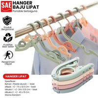 HAGARI - GANTUNGAN BAJU LIPAT SERBAGUNA / HANGER LIPAT MAGIC PORTABLE TRAVEL / HANGER PORTABLE / HAN