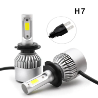 Aksesoris Mobil Car TaffLED Lampu Depan Mobil LED COB Headlamp 8000LM Cool White 2 PCS H7 - S2 - Sil