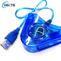 PS2 Game USB Dual Player Converter For PS2 PC Games CD Adapter Cable For Playstation 2 PC USB Game Controller CD Driver