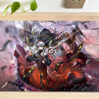New YuGiOh Playmat Red Cartesia, The Virtuous TCG CCG Board Game Trading Card Game Mat Mouse Pad Rubber Desk Mat &amp; Free Bag