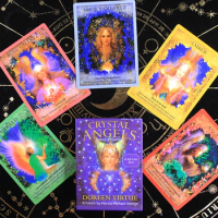 Crystal Angels Oracle Cards Angel Oracle New Tarot Cards For Beginners With Guidebook Card Game Board Game And Guidebook moon