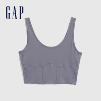 【GAP】女裝 彈力塑身運動背心 Gapfit系列-碳灰色(598667)