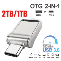 USB Flash Drive 2TB OTG Metal USB 3.1 Pen Drive 1TB 512GB 256gb 128gb High Speed Pendrive Mini Portable Memory USB Stick U Disk