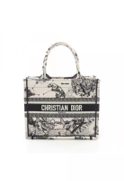 Christian Dior Pre-Loved Christian Dior BOOK TOTE book tote Small Handbag tote bag canvas white blac