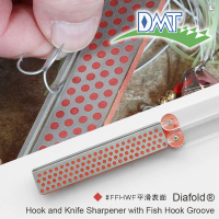 【DMT】Diafold Hook &amp; Knife Sharpener 單面磨刀石含魚鉤槽(#FFHWF 平滑表面)