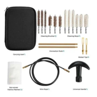 19pcs/set Tactical Gun Cleaning Kit for 22/38/9/40/45mm Caliber for Handgun Rifle Pistol Gun Brush Tool Kit Hunting Accessories