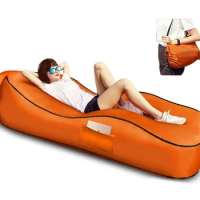 Outdoor Foldable Inflatable Sofa Lounge Couch Sleeping Bed Portable Foldable Air Travelling Beach Lounge Lazy Bed Chair Chair