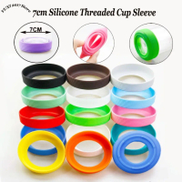 【L Ctal】 1/2/5PCS 7cm Multi-color Soft Silicone Cup Bottom Cover Anti Slip And Wear-resistant Cup
