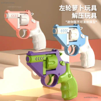 Internet Popular Mini Revolver Continuous Firing Decompression Toy Gun Automatic Reloading 3D Printing Pistol Children's Toys