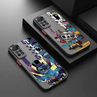 Comics Stitch Phone Case For Redmi Note 11 12 13 9 Pro Plus 10 Lite 9S 12S K40 12C 10 9 9S Hard Matte Shell Frame Funda