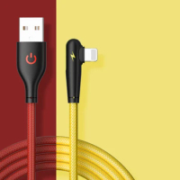 FLOVEME Two-Color Elbow Apple Braided Yarn Data Cable Suitable For iPhone11Pro Mobile Phone XS/6S/7/8P Charging Cable