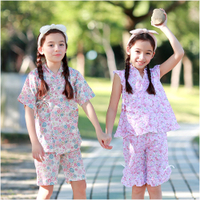 短袖套裝 日式和服 夏日浴衣 造型服 女童 派對 扮演服 Augelute 42188