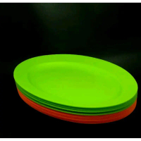 piring lodor ceper oval lauk melamin golden dragon saji P 12 V Kitchenware