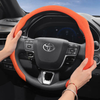ปลอกพวงมาลัยกำมะหยี่บางสำหรับ Toyota โตโยต้า กันลื่น ติดตั้งแบบคลิป GR Yaris Corolla ATIV Nightshade
