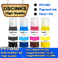 PFI-050 Refill ink PFI050 refill pigment ink For Canon imagePROGRAF TC-20 TC-20M printer PFI 050 pigment ink