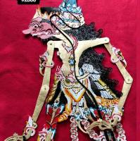 Wayang kulit asli Indonesia Patih Sabrang/Wayang Patih Sabrang