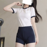 日式高校體育課運動體操服保守可愛女高中生日系JK制服套裝兩件套