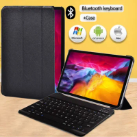 Case for Apple IPad Pro 11 2018 2020 2021 Air 4 10.9" Smart Cover Flip Stand PU Leather Tablet Case Funda + Bluetooth Keyboard