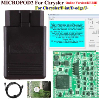New V17.04.27 MicroPod2 Diagnostic Tool For Chry-sler F-ait Je Dod-ge MicroPod 2 Multi-Languages Support Online Programming