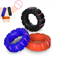 Male Penis Rings Cock Rings Sex Toy High Elastic Tire Design Reusable Penis Sleeves For Men Erection Enhancing Delay Ejaculation
