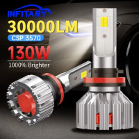 Infitary H7 H4 LED Car Headlights H11 H1 9005 9006 Lamp for Auto 6500K Super Bright Bulbs Automobile Accessories Kits Moto Light