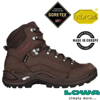 【LOWA】女 歐洲製造 RENEGADE GTX 中高筒防水透氣多功能健行鞋/LW320945-0442 咖啡棕