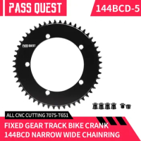 PASS QUEST 144BCD Chainring 46T 48T 50T 52T 54T 56T 58TSingle Chainring Upgraded Version Of Positive Negative Teeth For TMB Bike