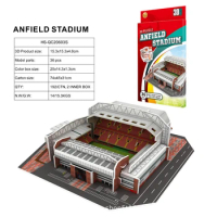 3D football field paper jigsaw puzzle Stadium building model，The Perfect Gift for Liverpool fans