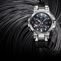 CASIO 卡西歐  G-SHOCK MTG系列 藍牙太陽能電力  變形金鋼 金屬錶款 銀 MTG-B1000-1A_51.7mm