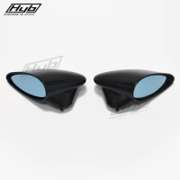 Black Spoon Style Rear View Mirrors JDM Car Side Mirror for Honda FIT JAZZ GE6 GE8 2008-2013