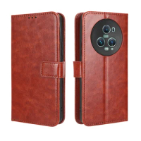 For Huawei Honor Magic5 Pro Luxury Crazy Horse Leather Case Suitable for Honor Magic5 Pro Honor Magic 5 Phone Case