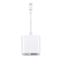 Cáp OTG USB Lightning to USB 3.0 kèm lỗ sạc pin chất lượng cao