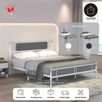 Xavier Home Decor | Dipan KENAN - Ranjang Besi Minimalis 160x200 WHITE