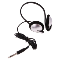 Black 1.5m Cable 6.3 mm Plug Headset Headphones for Keyboard and Digital Piano
